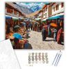 Számfestő.hu Ladakhi Piac Színes Forgatagban - számfestő készlet – 40×50 cm (Keretre feszítve)