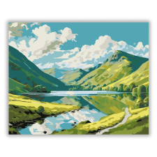 Számfestő.hu Lake District Tájkép - számfestő készlet kreatív és készségfejlesztő