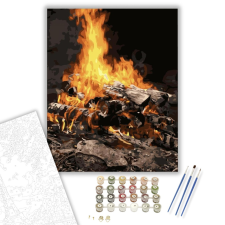 Számfestő.hu Lángoló tűz - számfestő készlet – 40×50 cm (Keretre feszítve) kreatív és készségfejlesztő