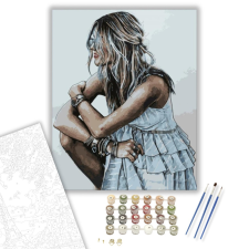 Számfestő.hu Laza Nő - számfestő készlet – 40×50 cm (Keretre feszítve) kreatív és készségfejlesztő