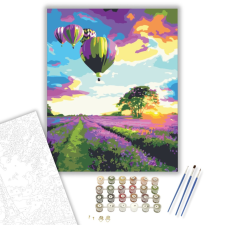 Számfestő.hu Léggömbök És Levendula - számfestő készlet – 40×50 cm (Keretre feszítve) kreatív és készségfejlesztő