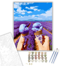 Számfestő.hu Levendulás - számfestő készlet – 40×50 cm (Keretre feszítve) kreatív és készségfejlesztő