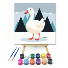 Számfestő.hu Lúd az erdőben - gyerek számfestő készlet – 30×30 cm (Keret nélkül) kreatív és készségfejlesztő