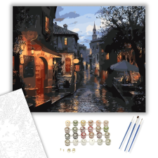 Számfestő.hu Macskaköves Út - számfestő készlet – 40×50 cm (Keretre feszítve) kreatív és készségfejlesztő