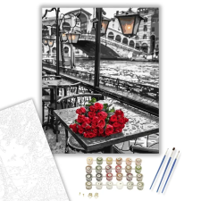 Számfestő.hu Magányos rózsacsokor - számfestő készlet – 60×70 cm (Keret nélkül) kreatív és készségfejlesztő