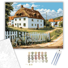 Számfestő.hu Magyar Falu Hétköznapi Élete - számfestő készlet – 40×50 cm (Keretre feszítve) kreatív és készségfejlesztő