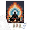Számfestő.hu Meditáló Jógik Szent Tűz előtt - számfestő készlet – 40×50 cm (Keretre feszítve)