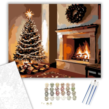 Számfestő.hu Meghitt Ünnepi Hangulat - számfestő készlet – 60×70 cm (Keretre feszítve) kreatív és készségfejlesztő