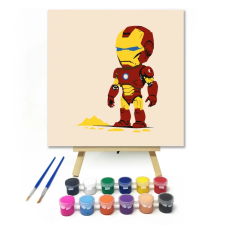 Számfestő.hu Modern vasőr - gyerek számfestő készlet – 40×40 cm (Keret nélkül) kreatív és készségfejlesztő