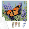 Számfestő.hu Monarch Pillangó Levendulán - számfestő készlet – 40×50 cm (Keretre feszítve)
