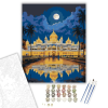 Számfestő.hu Mysore Palota Éjszakai Fényekben - számfestő készlet – 60×70 cm (Keret nélkül)