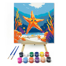 Számfestő.hu Napfény az óceánban - gyerek számfestő készlet – 20×20 cm (Keretre feszítve) kreatív és készségfejlesztő