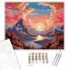 Számfestő.hu Naplemente a Hegyek Felett - számfestő készlet – 50×60 cm (Keretre feszítve)