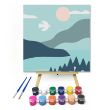 Számfestő.hu Napsütés - gyerek számfestő készlet – 40×40 cm (Keret nélkül) kreatív és készségfejlesztő