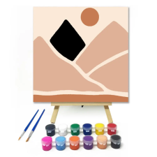 Számfestő.hu Napsütötte Hegyek - gyerek számfestő készlet – 30×30 cm (Keret nélkül) kreatív és készségfejlesztő