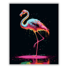 Számfestő.hu Neon Flamingó és Csillogó Textúrák - számfestő készlet kreatív és készségfejlesztő