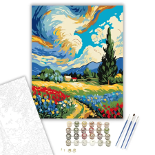 Számfestő.hu Nyári Mezők Szimfóniája - számfestő készlet – 60×70 cm (Keret nélkül) kreatív és készségfejlesztő