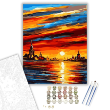 Számfestő.hu Öböl a Naplementében - Számfestő készlet – 40×50 cm (Keretre feszítve) kreatív és készségfejlesztő