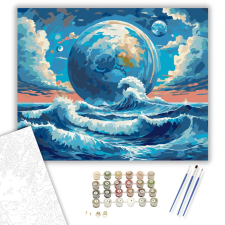 Számfestő.hu Oceánbolygó Viharos Égbolt alatt - számfestő készlet – 40×50 cm (Keretre feszítve) kreatív és készségfejlesztő