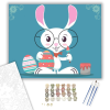 Számfestő.hu Okos Nyuszika - húsvéti számfestő készlet – 40×50 cm (Keretre feszítve)