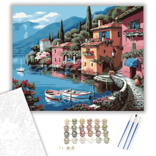 Számfestő.hu Olasz Kikötő - számfestő készlet – 40×50 cm (Keretre feszítve) kreatív és készségfejlesztő