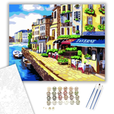 Számfestő.hu Olasz Város - számfestő készlet – 40×50 cm (Keretre feszítve) kreatív és készségfejlesztő