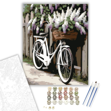 Számfestő.hu Orgonás Bicikli - számfestő készlet – 40×50 cm (Keretre feszítve) kreatív és készségfejlesztő