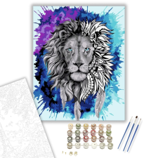 Számfestő.hu Oroszlán sörény - számfestő készlet – 40×50 cm (Keretre feszítve) kreatív és készségfejlesztő