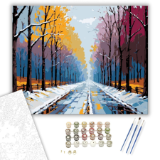 Számfestő.hu Őszi Elmúlás - számfestő készlet – 40×50 cm (Keretre feszítve) kreatív és készségfejlesztő