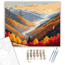 Számfestő.hu Őszi Hegyi Völgy - számfestő készlet – 80×100 cm (Keret nélkül) kreatív és készségfejlesztő