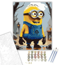 Számfestő.hu Őszi Kacagó Minion - számfestő készlet – 80×100 cm (Keretre feszítve) kreatív és készségfejlesztő