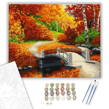 Számfestő.hu Őszi séta a parkban - számfestő készlet – 50×60 cm (Keret nélkül) kreatív és készségfejlesztő