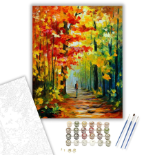 Számfestő.hu Őszi Séta - számfestő készlet – 40×50 cm (Keretre feszítve) kreatív és készségfejlesztő