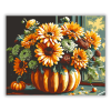 Számfestő.hu Őszi virágok tök vázában - számfestő készlet