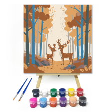 Számfestő.hu Őzikék - gyerek számfestő készlet – 20×20 cm (Keretre feszítve) kreatív és készségfejlesztő