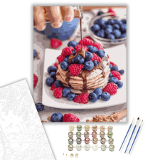 Számfestő.hu Palacsinta - számfestő készlet – 40×50 cm (Keretre feszítve) kreatív és készségfejlesztő