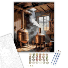 Számfestő.hu Pálinkafőzés Hagyományos Módon - számfestő készlet – 40×50 cm (Keretre feszítve) kreatív és készségfejlesztő