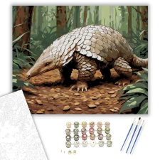 Számfestő.hu Pangolin az Erdő Mélyén - számfestő készlet – 50×60 cm (Keretre feszítve) kreatív és készségfejlesztő