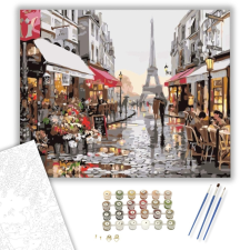 Számfestő.hu Párizs Eső Után - számfestő készlet – 40×50 cm (Keretre feszítve) kreatív és készségfejlesztő