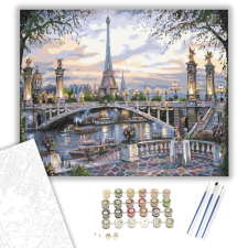 Számfestő.hu Párizs reggel - számfestő készlet – 40×50 cm (Keretre feszítve) kreatív és készségfejlesztő