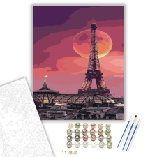 Számfestő.hu Párizsi est - számfestő készlet – 40×50 cm (Keretre feszítve) kreatív és készségfejlesztő