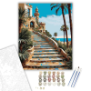 Számfestő.hu Park Güell Lépcső Barcelonában - számfestő készlet – 60×70 cm (Keretre feszítve)