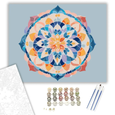 Számfestő.hu Pasztell Virágzó Mandala - számfestő készlet – 60×70 cm (Keret nélkül) kreatív és készségfejlesztő