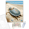 Számfestő.hu Patkórák a Tengerparton - számfestő készlet – 40×50 cm (Keretre feszítve)