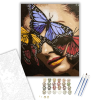 Számfestő.hu Pillangó arc - számfestő készlet – 40×50 cm (Keretre feszítve)