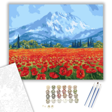 Számfestő.hu Pipacs Rét - számfestő készlet – 40×50 cm (Keretre feszítve) kreatív és készségfejlesztő