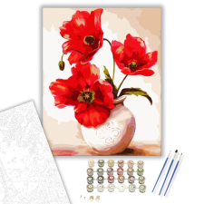Számfestő.hu Pipacs Virág - számfestő készlet – 40×50 cm (Keretre feszítve) kreatív és készségfejlesztő