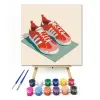 Számfestő.hu Piros futócipő - gyerek számfestő készlet – 30×30 cm (Keret nélkül)