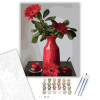 Számfestő.hu Piros virágok - számfestő készlet – 40×50 cm (Keretre feszítve)
