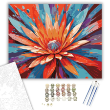 Számfestő.hu Pszichedelikus Szirmok Kitörése - számfestő készlet – 60×70 cm (Keret nélkül) kreatív és készségfejlesztő